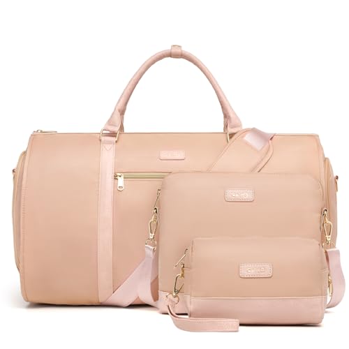 Coolife Garment Bag Travel Foldable Garment Duffel Bag Carry On Weekender Bag Suit Bag Dress Bag Convertible for Hanging Clothes Overnight Bag for Wom